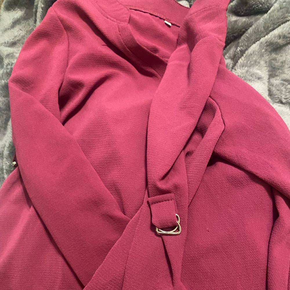 Long sleeve pink blouse